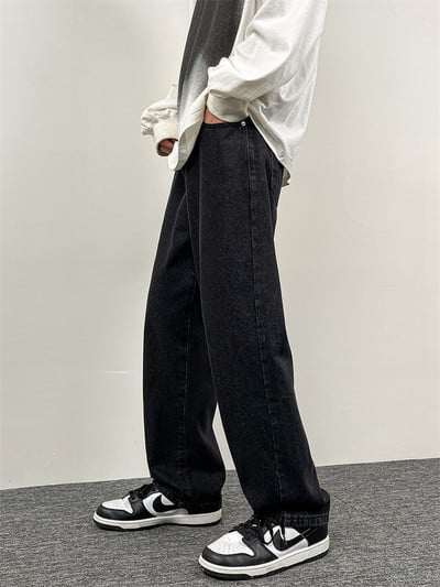 Ανδρικό τζιν τζιν με φαρδύ πόδι Cargo τζιν παντελόνι Loose ίσιο φαρδύ Ανδρικό τζιν hip hop Streetwear Skateboard Ουδέτερο τζιν παντελόνι