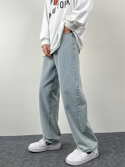 Ανδρικό τζιν τζιν με φαρδύ πόδι Cargo τζιν παντελόνι Loose ίσιο φαρδύ Ανδρικό τζιν hip hop Streetwear Skateboard Ουδέτερο τζιν παντελόνι