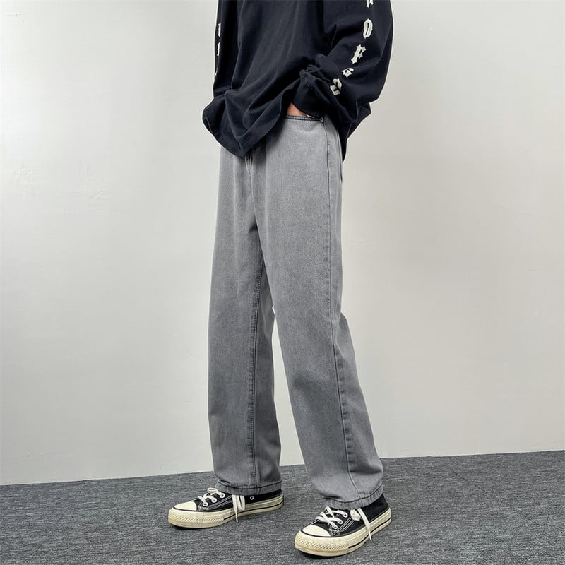 Ανδρικό τζιν τζιν με φαρδύ πόδι Cargo τζιν παντελόνι Loose ίσιο φαρδύ Ανδρικό τζιν hip hop Streetwear Skateboard Ουδέτερο τζιν παντελόνι