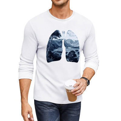 Νέο Fresh Long T-Shirt μπλουζάκι μεγάλου μεγέθους μπλουζάκι απλό μαύρο ανδρικό μπλουζάκι