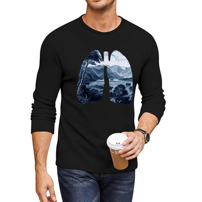 Νέο Fresh Long T-Shirt μπλουζάκι μεγάλου μεγέθους μπλουζάκι απλό μαύρο ανδρικό μπλουζάκι