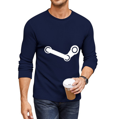 Nova Steam duga majica smiješne majice prevelike majice muške pamučne majice