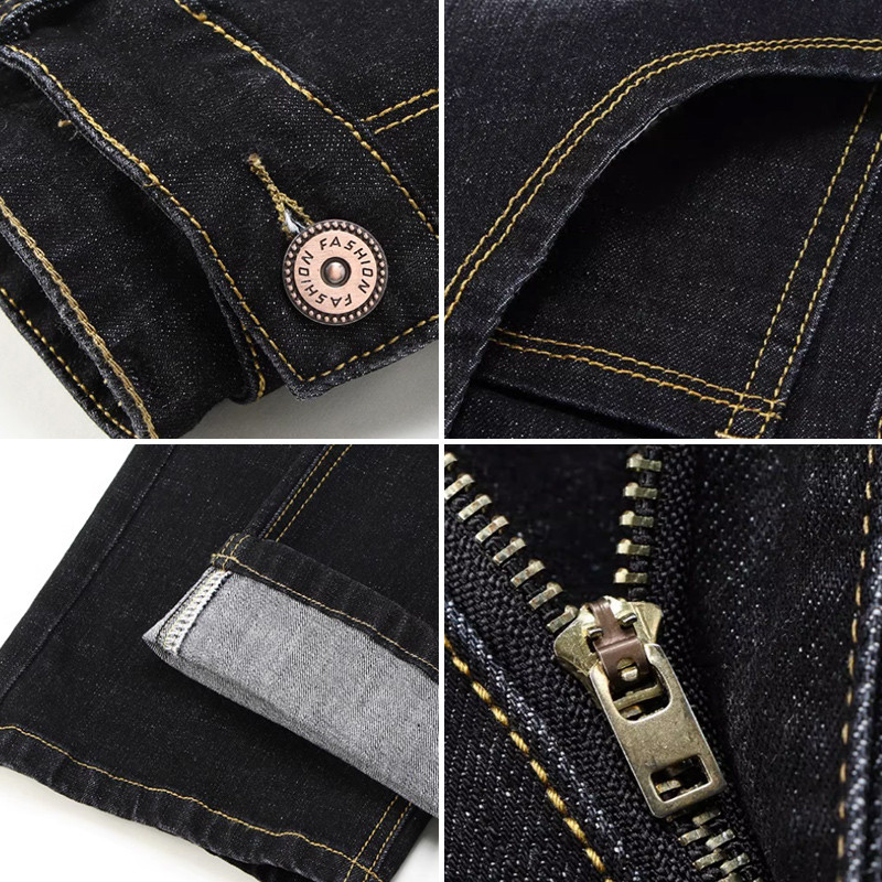 28-40 Muške ljetne tanke hlače, ravne plave traperice, uske casual radne hlače bez elastičnosti