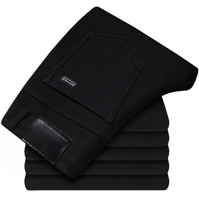 Nove muške traperice Proljeće Jesen Muške elegantne traperice Muške klasične traperice Poslovne modne ravne plave rastezljive traper hlače