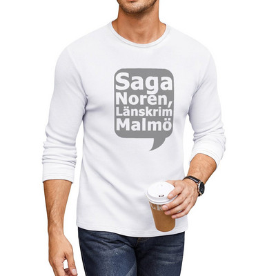 Uus saaga Norén, L?nskrim Malm? Pikk T-särk Pluus armsad topid must t-särk kiiresti kuivav särk meeste t-särgi graafika