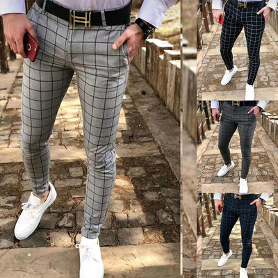 Férfi nadrágok koreai változat Vékony férfi alkalmi bokanadrágok utcai tinédzserek férfi négy évszak kiváló minőségű formális öltöny nadrág férfi