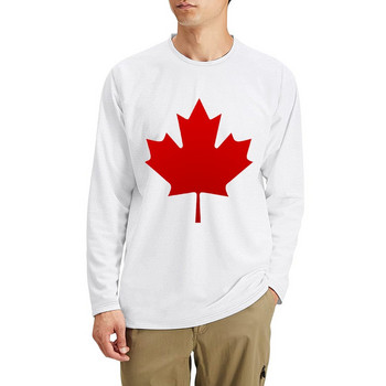 Нова Канада се случва Дълги горнища на тениски ретро дрехи мъжки дрехи тениска мъже