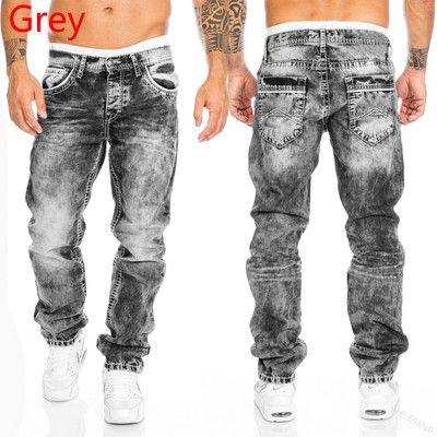 Straight Jeans Man Vintage Wash Denim παντελόνι Άνοιξη Καλοκαίρι Boyfriend φαρδύ τζιν ανδρικό Streetwear Cacual Designer Cowboy παντελόνι