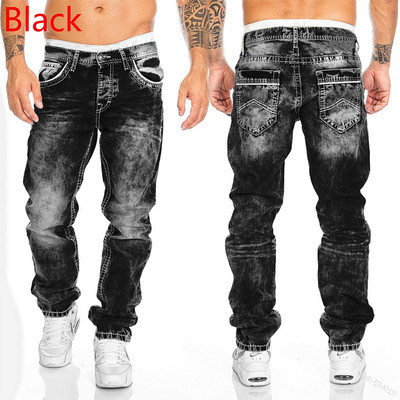 Straight Jeans Man Vintage Wash Denim παντελόνι Άνοιξη Καλοκαίρι Boyfriend φαρδύ τζιν ανδρικό Streetwear Cacual Designer Cowboy παντελόνι