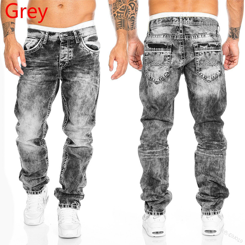 Straight Jeans Man Vintage Wash Denim παντελόνι Άνοιξη Καλοκαίρι Boyfriend φαρδύ τζιν ανδρικό Streetwear Cacual Designer Cowboy παντελόνι