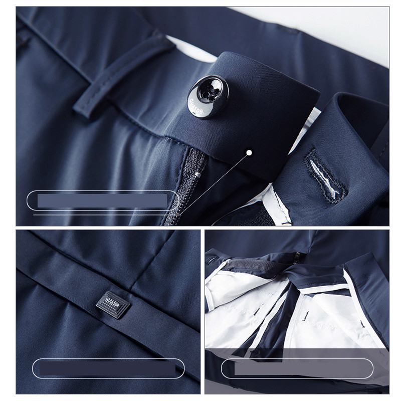 Ljetne rastezljive hlače do gležnja Muške tanke poslovne jednobojne uske ležerne formalne uredske hlače muške veličine 28-40