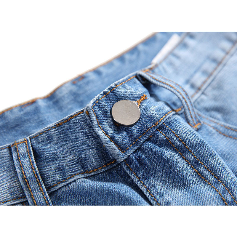 Muške vintage poderane traperice Muške ležerne traper hlače ravnih nogavica Svijetloplave uske traperice s rupicama Najprodavanije