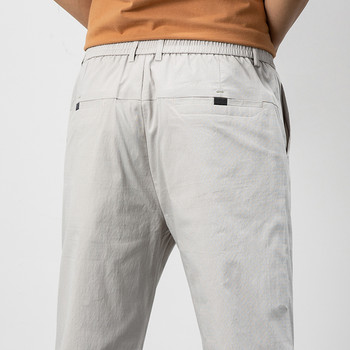 2023 Нови летни панталони с дължина до глезена Мъжки памучни прави кройки Модни тънки маркови дрехи Едноцветни ежедневни панталони Мъжки 28-38