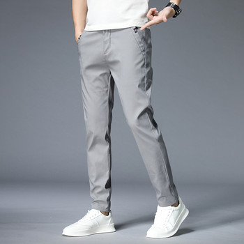 Καλοκαιρινό Νέο Λεπτό Ανδρικό Παντελόνι 4 Χρωμάτων Κλασικό Στιλ Μόδα Business Slim Fit ίσιο βαμβακερό μονόχρωμο παντελόνι μάρκας 38