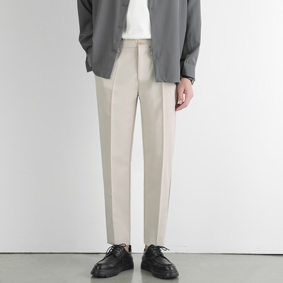 2023. Novo muško odijelo, hlače, rastezljive, uske poslovne uredske, nepeglane, klasične korejske sive, ležerne hlače veličine 40 42