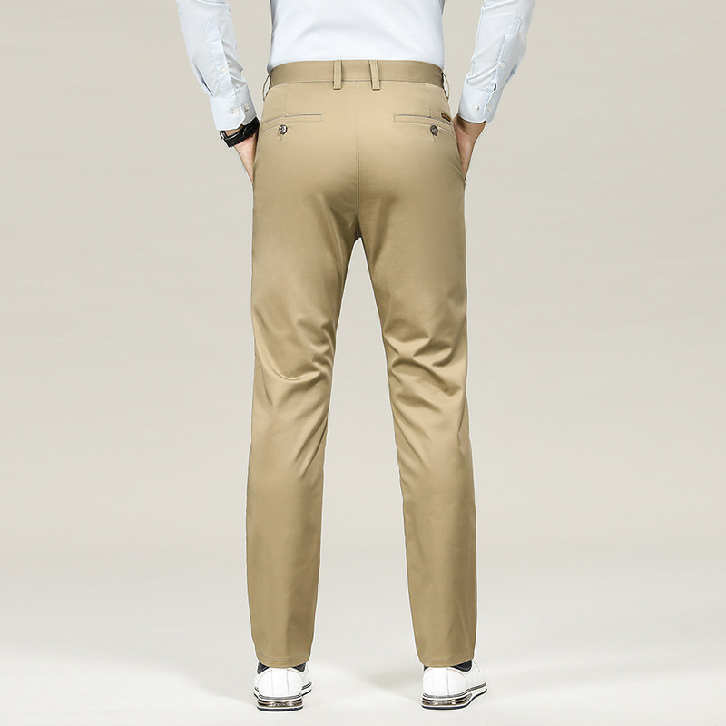 Brändi Riietus Meeste sirge istmega ülikond Püksid Meeste Sügis Talv Äri Stretch Hall Khaki Must Paksud Püksid Meeste Suurus 40 42