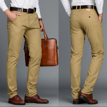 Ανδρικό παντελόνι Βαμβακερό Casual Stretch Ανδρικό Παντελόνι Μακρύ ίσιο Υψηλής ποιότητας 4 Χρώμα Plus Size Παντελόνι 40 42 44