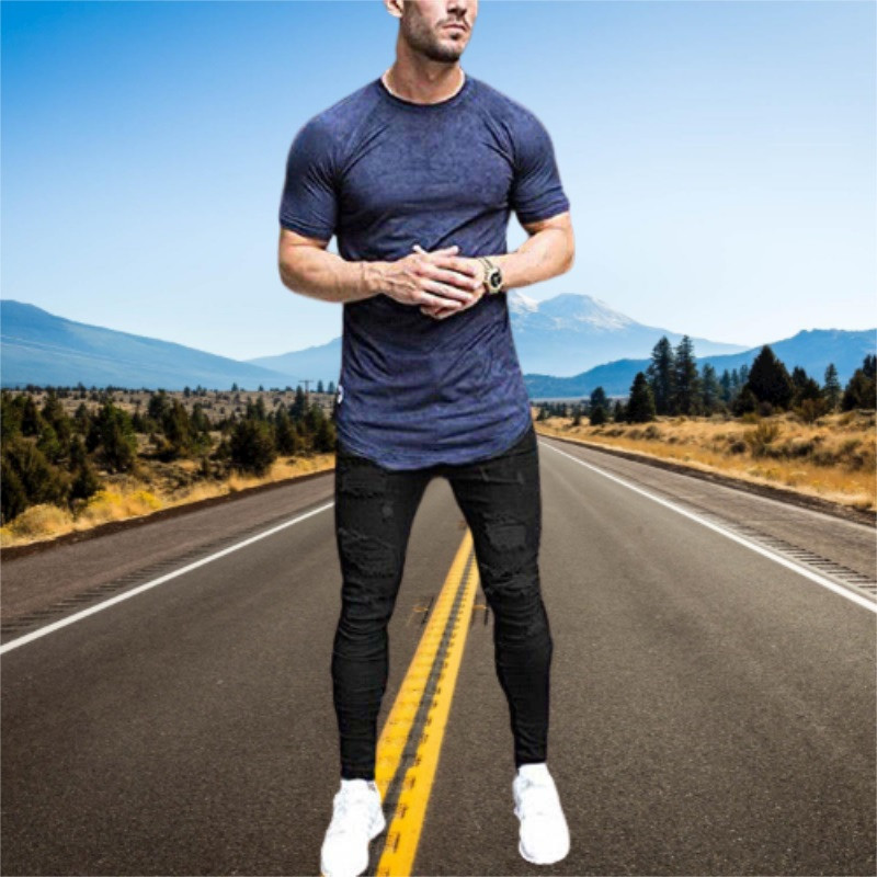 Jeans Wihte Muške uske traperice s elastičnim strukom 2023 Rastezljive poderane traper hlače Streetwear Ljetne muške visokokvalitetne jogger hlače