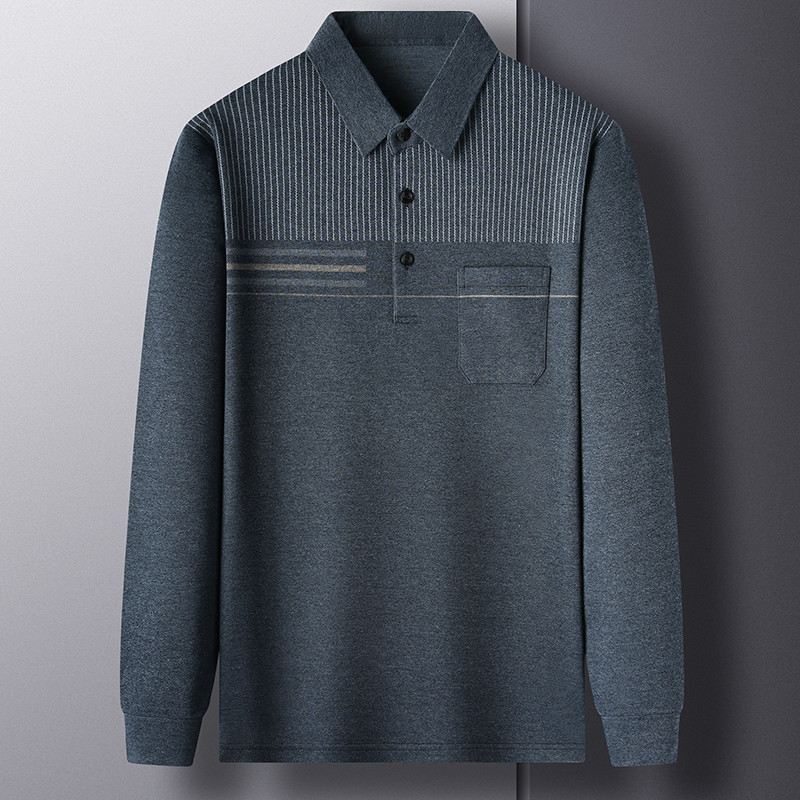 Nove modne muške prugaste polo majice, muške majice s kragnom na gumbe, ležerne majice dugih rukava