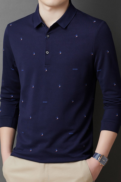 Jesenska majica dugih rukava Polo majica Poslovna korejska stilska uska muška košulja na gumbe