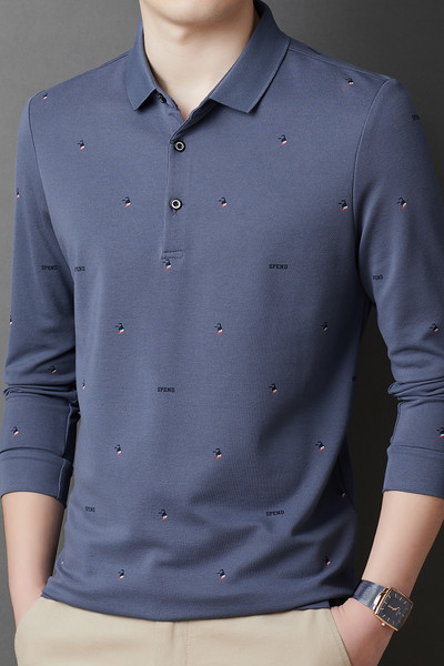 Jesenska majica dugih rukava Polo majica Poslovna korejska stilska uska muška košulja na gumbe