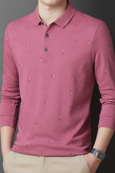 Jesenska majica dugih rukava Polo majica Poslovna korejska stilska uska muška košulja na gumbe