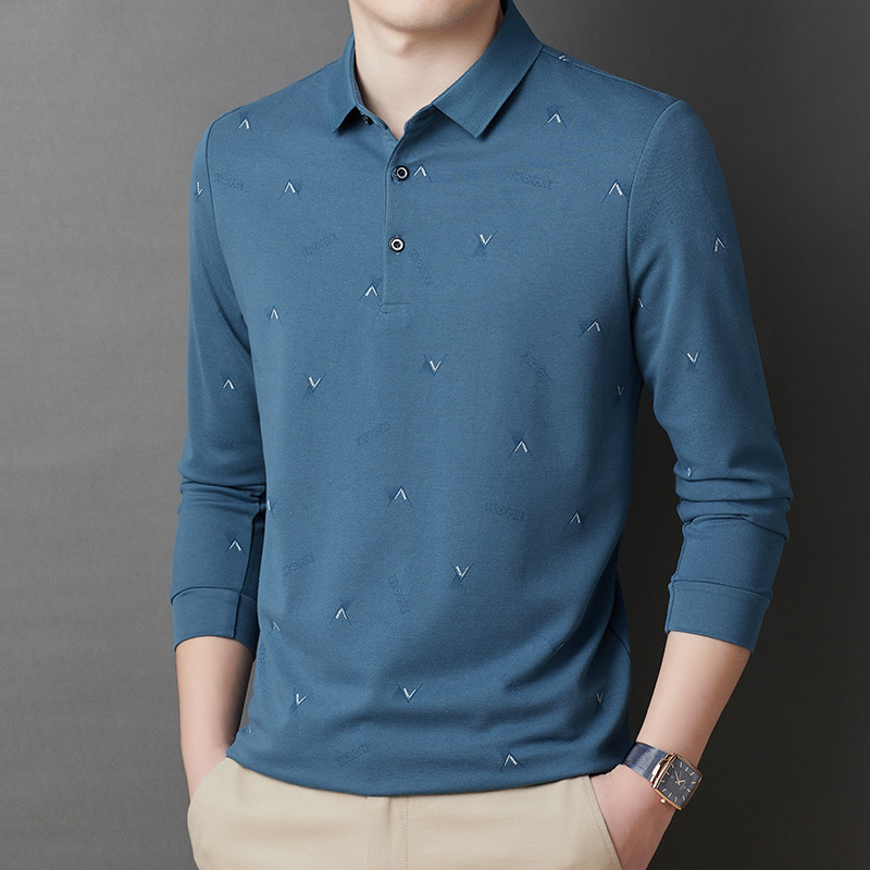 Jesenska majica dugih rukava Polo majica Poslovna korejska stilska uska muška košulja na gumbe