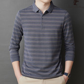 Muška korejska odjeća s dugmadima, poslovna majica kratkih rukava, muška uska polo majica dugih rukava