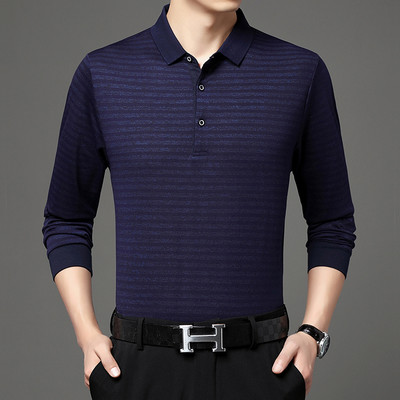 Muška korejska odjeća s dugmadima, poslovna majica kratkih rukava, muška uska polo majica dugih rukava