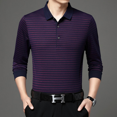 Muška korejska odjeća s dugmadima, poslovna majica kratkih rukava, muška uska polo majica dugih rukava