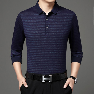 Muška korejska odjeća s dugmadima, poslovna majica kratkih rukava, muška uska polo majica dugih rukava