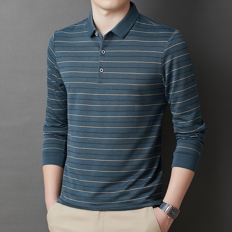Muška korejska odjeća s dugmadima, poslovna majica kratkih rukava, muška uska polo majica dugih rukava