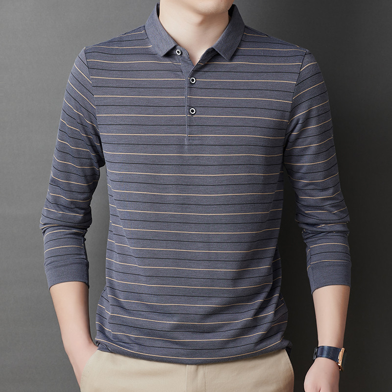 Muška korejska odjeća s dugmadima, poslovna majica kratkih rukava, muška uska polo majica dugih rukava
