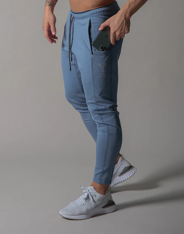 2023. Muške sportske teretane uske hlače za trčanje za fitness Muške ležerne hlače s olovkom od čistog pamuka Modne uske trenirke s patentnim zatvaračem
