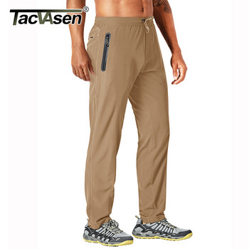 TACVASEN Outdoor Pants Мъжки бързосъхнещи прави панталони за бягане Туристически панталони Еластични леки Йога Фитнес Упражнения Спортни панталони Джогери