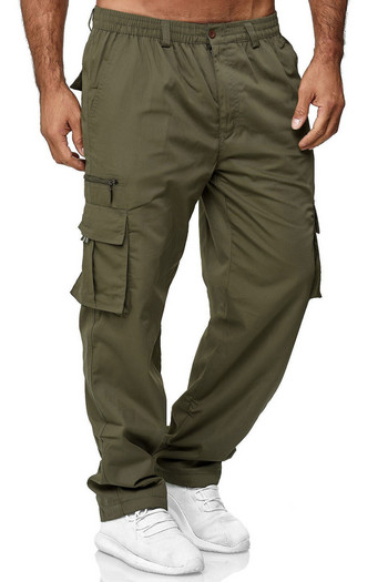 Ανδρικό παντελόνι Cargo Καλοκαιρινό παντελόνι εργασίας Stretch μέση φαρδιά με πολλές τσέπες Casual παντελόνια Παντελόνια αθλητικά outdoor ντύσιμο