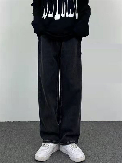 2022. Jesen Streetwear Baggy Jeans Muške široke ravne hlače širokih nogavica s printom zvijezda Muška marka odjeće muške traper hlače