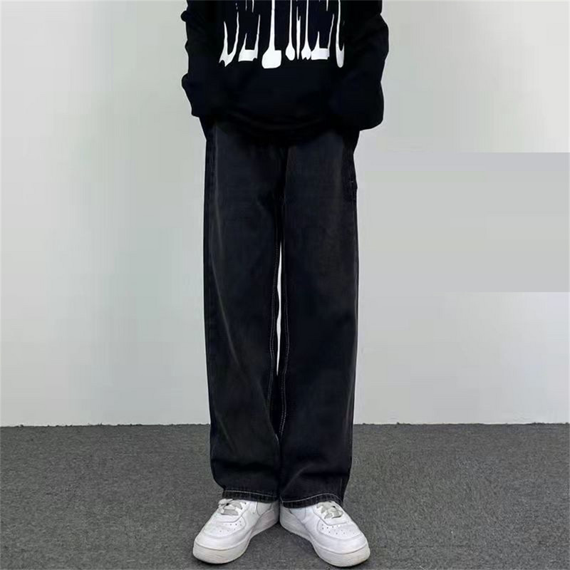 2022. Jesen Streetwear Baggy Jeans Muške široke ravne hlače širokih nogavica s printom zvijezda Muška marka odjeće muške traper hlače