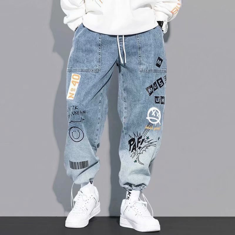 Nauji Streetwear Hip Hop Cargo Pants Vyriški džinsai Laisvalaikio kelnės Elastinės Harun Kelnės Joggers Kelnės rudenį ir pavasarį Vyriški drabužiai
