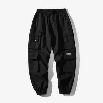 Streetwear Μαύρο Ανδρικό Χαρέμι Τζόγκερ Παντελόνι Ανδρικό Παντελόνι Cargo 2023 Hip Hop Casual Τσέπες Φούτερ Ανδρικό υπερμεγέθη παντελόνι μόδας