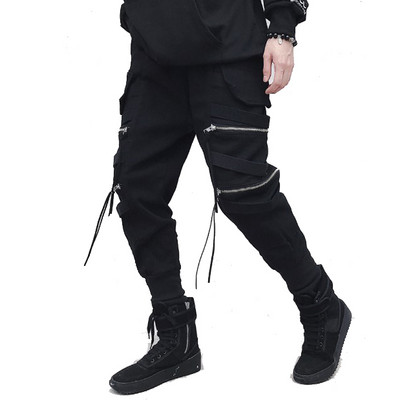 Ανδρικά παντελόνια Cargo Hip Hop Streetwear Παντελόνια Jogger Παντελόνια Hit Color Pocket Sweatpants Καλοκαιρινό Harajuku Casual Ribbons Techwear Παντελόνια