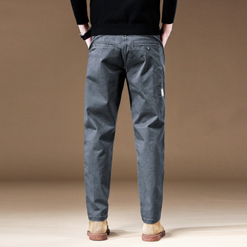 OUSSYU Brand Clothing 2023 Нови мъжки карго панталони, 97% памук, едноцветно работно облекло Ежедневни панталони, широки корейски панталони за джогинг, мъжки