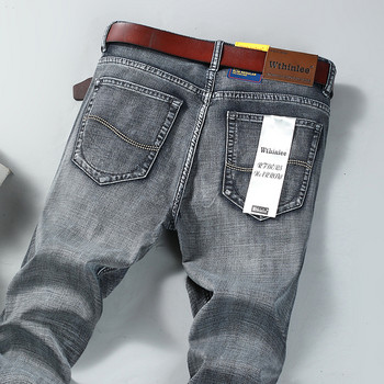Κλασικά επώνυμα αντρικά τζιν μόδας 2021 Four Seasons New Men Business Ανδρικό τζιν παντελόνι με ίσιο πόδι Ανδρικό φαρδύ τζιν παντελόνι