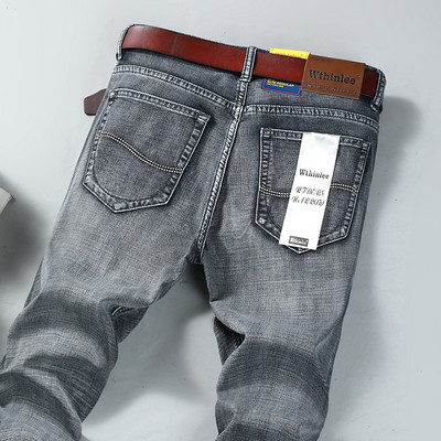 Klasične marke muške modne traperice 2021 Four Seasons Nove muške poslovne traper hlače ravnih nogavica Muške rastezljive široke jeans hlače