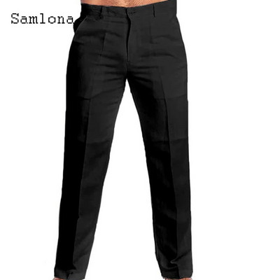 Ανδρική βάση 2023, καθημερινό λινό παντελόνι μονόχρωμο λευκό γκρι παντελόνι συν μέγεθος 3xl Ανδρικά κομψά ανδρικά φούτερ ανδρικά ρούχα