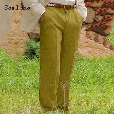 Ανδρική βάση 2023, καθημερινό λινό παντελόνι μονόχρωμο λευκό γκρι παντελόνι συν μέγεθος 3xl Ανδρικά κομψά ανδρικά φούτερ ανδρικά ρούχα