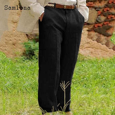 Ανδρική βάση 2023, καθημερινό λινό παντελόνι μονόχρωμο λευκό γκρι παντελόνι συν μέγεθος 3xl Ανδρικά κομψά ανδρικά φούτερ ανδρικά ρούχα