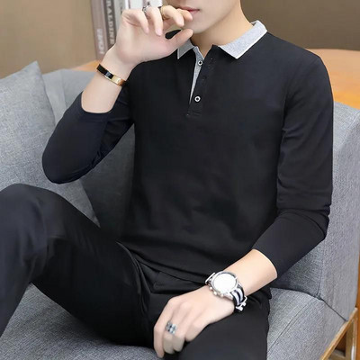 Proljeće ljeto Branded košulje za muškarce Polo Originalni luksuzni dizajner Puni pamučni džepovi Udobni ležerni V-izrez dugih rukava