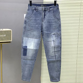 Nove proljeće jesen isprane FASHION Washing Kpop novosti muške ležerne krpice Workcargo Skinny Slim Work Young Designer Jeans