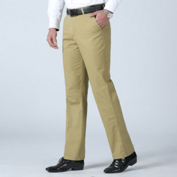 Мъжки летни тънки ежедневни панталони, есенни дебели памучни класически бизнес модни еластични панталони Мъжки маркови дрехи YYQWSJ